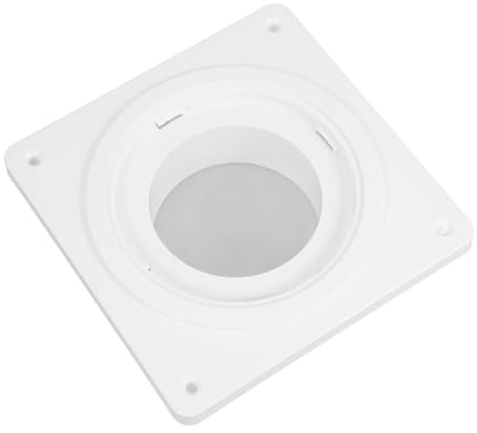 Dryer Vent Connector Kit Plastic Wall Plate Adapter for Hose | 4-inch Flange Set with Gasket and 4 Screws, White Finish, Flexible Leakproof Design for Exhaust Hose
