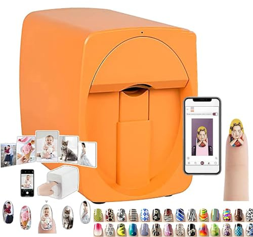 Nail Art Drucker, tragbarer digitaler mobiler Nagelkunstdrucker, Smartphone-Steuerung, drahtloses WLAN-Signal, intelligentes 3D-Design, einfach zu erstellende Nagelkunst