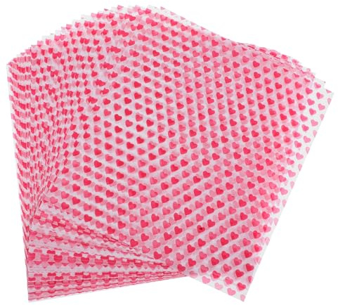 BAZEITFLOW Adecuado para Cocinar y Envolver Alimentos 50 Hojas de Papel para Hornear Forma de Corazón Papel Resistente Grasa y Alta Temperatura en Cocinas Domésticas