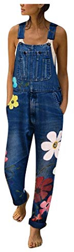 Générique Vadderade shorts sexiga dam tipperbyxor jumpsuits Bib denim jeans för kvinnor skidor grön, Mörkblå, XL