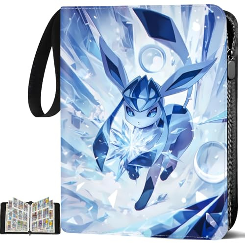Sammelalbum für Karten, 50 Seiten 900 Karten Kapazitä, Sammelkarten Album, PU-Leder Tragbar Wasserdicht Card Binder, Kartenhalter Album, Sammelkarten Ordner, Sammelkartenalben für Sammler (Blau)