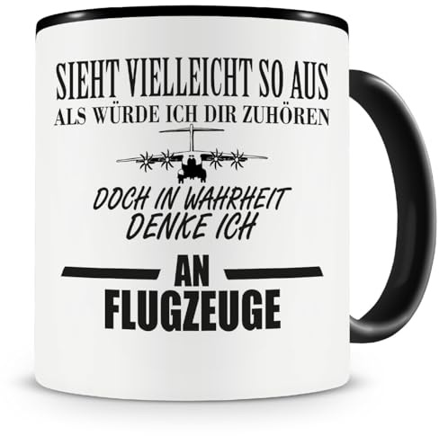 Samunshi® Flugzeug Tasse mit Spruch Geschenke für Piloten Mann Frau Oma oder Opa Kaffeetasse groß Lustige Tassen zum Geburtstag witzige Teetasse