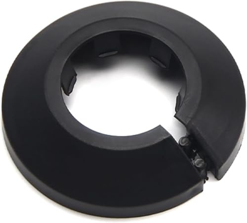 MroMax Fit 0.98 Outer Diameter Flange Water Pipe Cover Decoration Black Pipe Cover Radiator PP Plastic 25mm Escutcheon Collar for Wall Pipe Tube Decoration 1Pc
