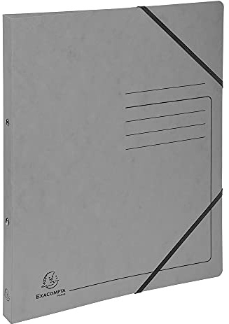 Exacompta Ringbuch Glanzkarton bedruckt A4 2 Ringe grau