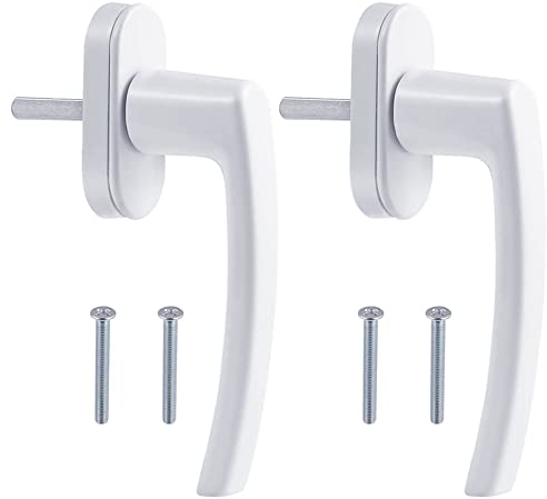 Maniglia Per Finestra in Lega di Alluminio Vite a Scomparsa Asta in Metallo Copertura in Metallo Maniglia in Alluminio Massiccio Vernice a Specchio Colore Bianco