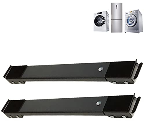 2 Pieces Mobile Washer Dryer Units Base Stand,Adjustable Multifunctional Refrigerator Stand Base Furniture,Non-slip with Lock Fixed,Suitable for Refrigerator/Washing Machine/Cabinet/Sofa/Wardrobe Et