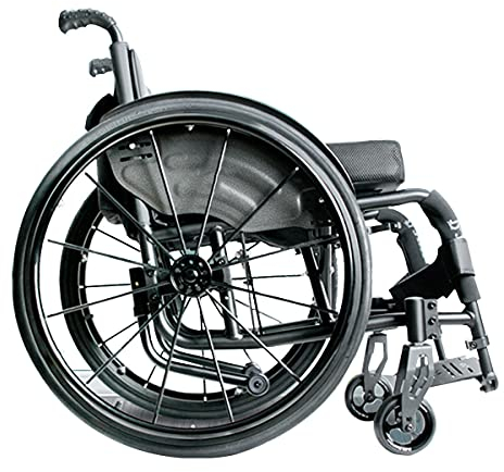 BrightFootBook Freizeitsportrollstuhl, Leichter Faltbarer Rollstuhl, 12 kg, Geeignet für Sport, Fitness, Outdoor und Indoor,42cm