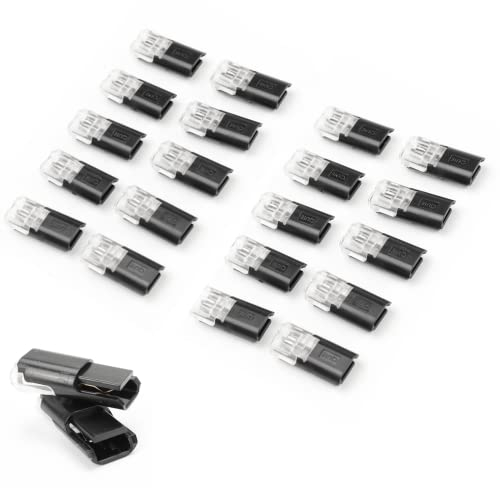 Auto Stecker Steckverbindung Wasserdichter Steckverbinder, 2 polig Steckbarer Kabelanschluss, 18-24AWG Draht Steckverbinder Auto Elektrischer Anschluss Stecker, Kabel Crimp Anschluss (20 pack)