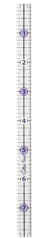 The Quilted Bear Quilting Rulers - Transparent Acrylic Non-Slip Quilting & Sewing Ruler with Precise Black Lines & 30, 45 & 60 Degree Angles - Essential Tool for Perfect Sewing Results (0.5 x 8)