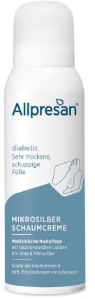 Allpresan diabetic MIKROSILBER Schaumcreme 125 ml | Fußschaum mit Mikrosilber für sehr trockene bis schuppige Haut bei Diabetes mellitus
