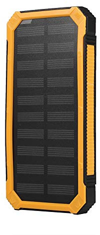 Solarladegerät Power Bank, 20000mAh Schnelles Aufladen Tragbar Doppeltes USB Solar Mobile Power Bank Koffer DIY Kit für Reisen Camping Outdoor-aktivitäten Überlebensausrüstung Notfall-kit(Gelb)
