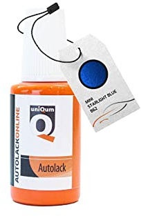 uniQum Autolack Lackstift fürs Auto MINI Starlight Blue B62 Autolack Reparatur 30 ml