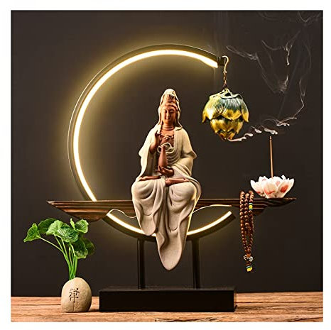 Buddah Statut Zen Dekoration Neue Chinesische Guanyin Buddha Statue Ornament Massivholz Eingangshalle Wohnzimmer Home Dekorationen Keramik Buddha Statue Ornament Dekoration Meditation Buddha Dekor