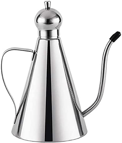TONZN Bouteille de vinaigre Anti-Fuite, Distributeur d'huile d'olive en Acier Inoxydable, Sauce soja sans Gouttes pour Barbecue (Taille : 500 ML) (1 l)