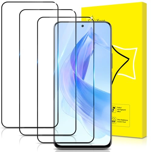 GiiYoon-3 PACK Screen Protector for Honor 90 Lite Tempered Glass [HD Full Coverage] [Easy Installation] [Round Edge] [Scratch Resistant] [9H Hardness]