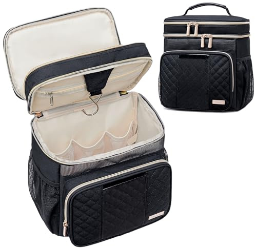 Tealari Large Toiletry Bag for Women Men,Bathroom Bag,Water Resistant Shower Bag,Makeup Bag,Portable Shower Caddy for College Dorm,Hanging Travel Toiletry Bag with Transparent Waterproof Phone Pocket