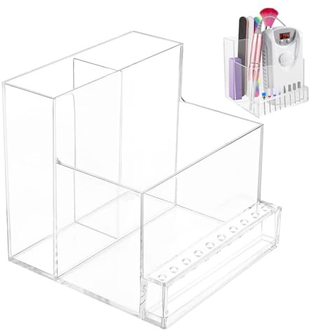 Nail Drill Bit Holder | 10 Holes Nail Storage Organizer for Nail Tools,Stable Nail Drill Machine & Bits Storage Box, Polishing Grinding Drill Bit Holder for Nail Tech Anulely