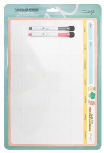 Mr. Wonderful Magnetischer Monatsplaner 2023 - A5 - Whiteboard - Inklusive Marker und Magneten