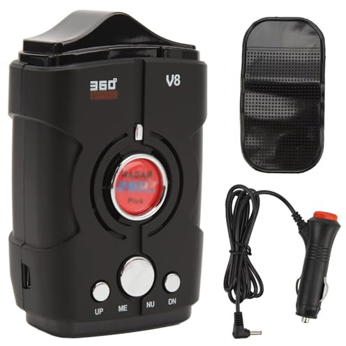 Speed Camera Detectors, Car Radar Detector with 360° Real Time Voice Alerts, Real Time Vehicle Speed Alert System, Extended Range 2.4GHz 410MHz, for City Highway