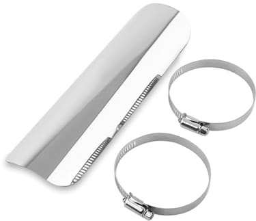 BOROCO Paracalore Marmitta Moto, Universale Protezione Marmitta Moto Scudo Termico per Moto in Metallo Acciaio,Copertura per Silenziatore con Diametro del Tubo di Scarico di 50-70 mm
