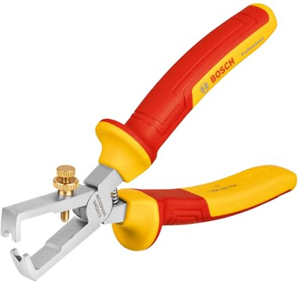 Bosch Professional alicate pelacables aislado VDE de 160 mm (diámetros de los cables de hasta 10 mm², certificado hasta 1000 V)