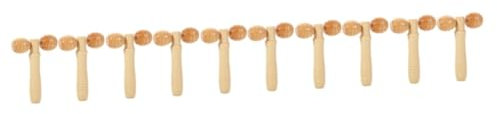 FRCOLOR 10pcs Leg Roller Massager Wood Massage Tool Deep Tissue Muscle Roller Stick for Foot Relief Manual Massage Tools for Home Use