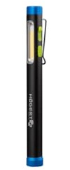 Högert Technic-stiftlampa, UV-ficklampa 300 lm, 4 ljuslägen, COB SMD-LED, UV-ljus, magnetfäste, dimbar, 50 m strållängd, USB-C-laddning, aluminiumhölje
