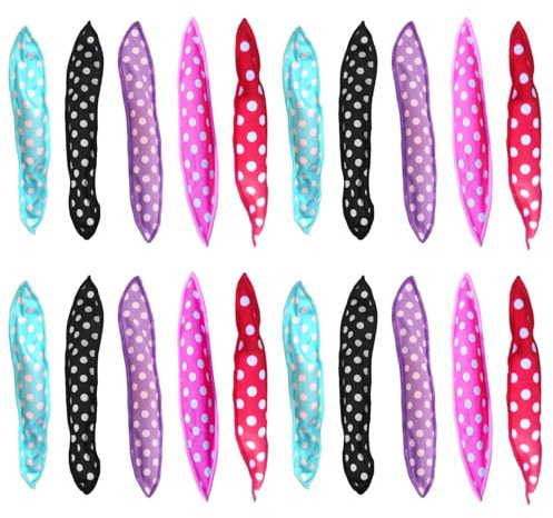 20PCS No Heat Hair Curlers,Heatless Curlers Short Hairs & Long, Soft Sponge Rollers for Overnight Curls, DIY Hair Tools for Effortless Pillow Soft Curls (5 Colors, Shorts Hair Friendly)