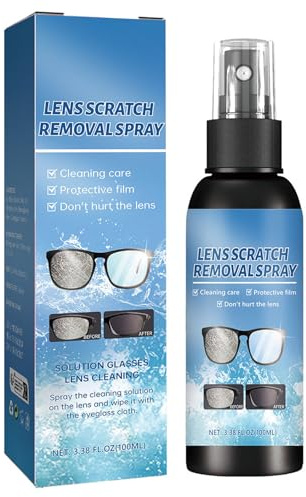 Eliminador de Arañazos para Gafas,Spray de Eliminación de Arañazos de Lentes,Spray Limpiador de Gafas,Sprays Reparador de Lentes,Reparador De Rayaduras En Lentes,100 ml