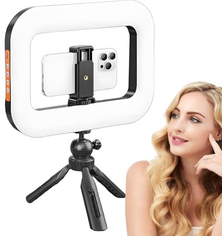 Selfie Ring Light,Rechargeable LED Portable Phone Selfie Light - Laptop Accessories for Vlogging Recording Social Blogging Studio Streaming Photography