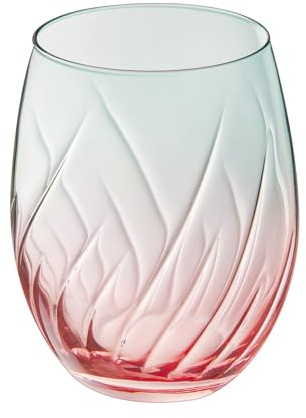 Cristal d'Arques Paris - Collection Swirly Spring - 6 Verres à eau colorés 36cl - Fabriquées en France - Emballage renforcé