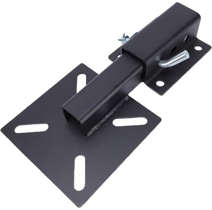 Asixxsix Plaque de vis de montage d'accrochage, Acier au carbone lourd Montage universel de treuil de remorque Convient à tout récepteur de 2 pouces pour remorques de camions ATV UTV