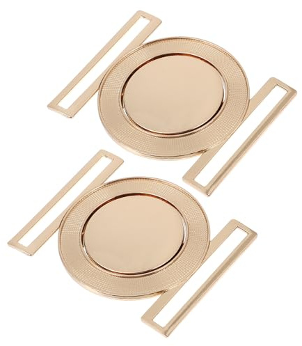 2 Pièces Boucle de Ceinture Ronde en Alliage de Zinc Doré, 50 Mm | Connecteur à Verrouillage, Fermeture et Liaison pour Vêtement, Accessoire Diy, Installation Facile