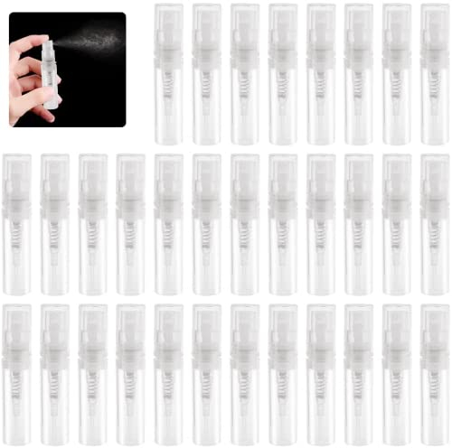 AFASOES 80 Stücke Parfümzerstäuber 3ml Zerstäuber Kunststoff Mini Sprühflaschen zum Befüllen Sprayflasche Durchsichtig Mini Zerstauber Pumpen Plastikflaschen Toilettenartikelbehälter für Spray Parfüm