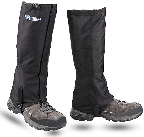 MAGARROW Outdoor wasserdichte Gamaschen Bein Gamaschen Erwachsene Schnee Gamaschen wasserdichte Schuhabdeckung für Wandern Klettern Wandern (Schwarz) (XL, Schwarz)