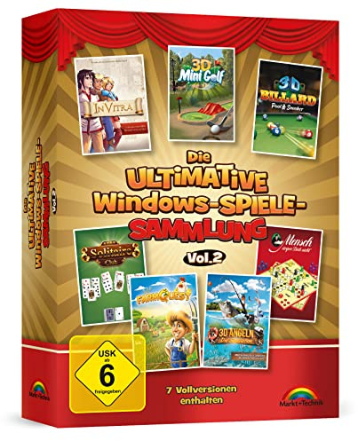 Ultimative Windows Spiele Sammlung Vol. 2 - 3D Golf, Billard, Mensch ärgere dich nicht für PC