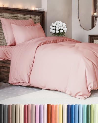 Duvet Cover Twin/Twin XL - 2 Piece Set, College Dorm Room - Baby Pink