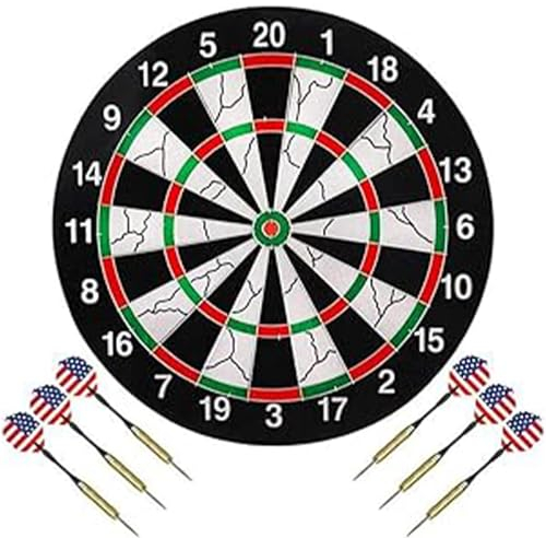 Dartscheibe, doppelseitiges Gameplay, klassisches 20-Punkt- und rundes Bullseye, Indoor Hanging Digital Dart Boards mit 6 Darts für Bars, Arkaden, Billardräume