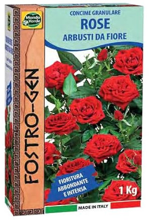 Greenservice Concime granulare rose ed arbusti da fiore 1kg