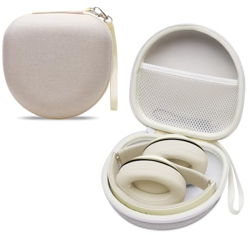 XANAD Hard Headphone Case for Anker Soundcore Q20i Beats KVIDIO JLab TOZO Foldable Headphones with Storage Pocket for Travel (Khaki)