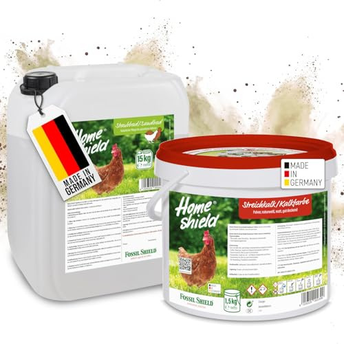 Home Shield Bundle - 1,5 kg Eimer Kalkfarbe weiß & 15 kg Kanister Sandbad