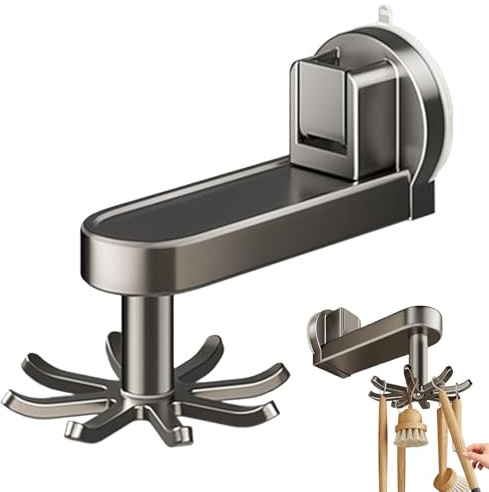 Ganchos giratorios para organizador de cocina | Soporte giratorio de 360° para herramientas y accesorios de cocina – Almacenamiento pequeño para la cocina y el baño, ideal para colgar