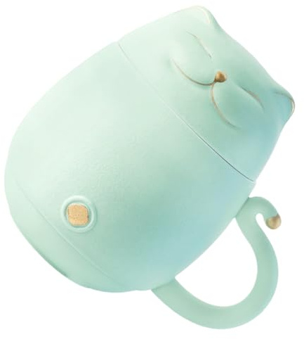 DECHOUS Ceramic Cat Mug Lid and Infuser Adorable Tea Cup for Loose Leaf Brewing for Birthdays and Holidays Cute Kitten Design for Tea