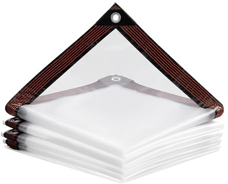 Laneetal Telone Trasparente con Occhielli Anti-UV 3x5m | 110g/m²; PE; trasparente; anti-UV; occhielli; per serre/piante