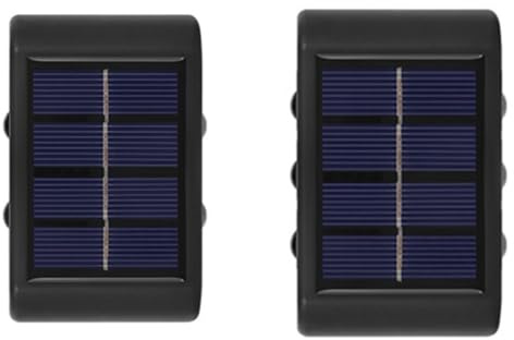Fangxuee Luce Solare da Parete A LED, Luce da Recinzione Impermeabile per Esterni, Luce Solare, Illuminazione per Cortile e Giardino Ornamentale, Luce Calda
