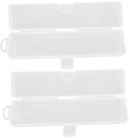 Healvian 2 Pièces Boîte de Rangement Cosmétique Portable avec Couvercle Organisateur Pinceaux Maquillage Compact et Support pour Pinceaux Crayons Sourcils et Eyeliner Protection Poussière