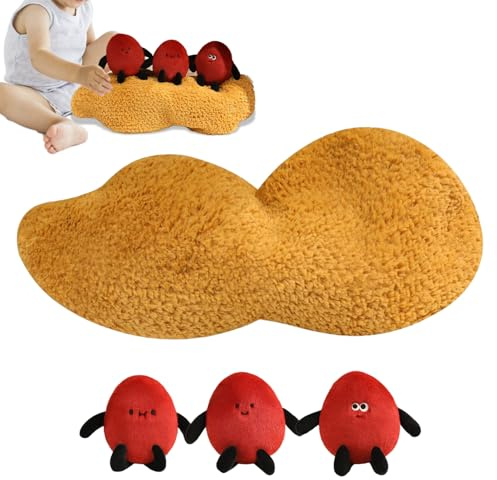 Sionhiuo Cojín De Fruto Seco De Peluche,Cojín Decorativo En Forma De Fruto Seco para Sofá | Acompañante Relajante para Dormitorio Rústico Cama Hogar Terraza Apartamento Hotel Residencia