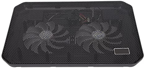 Tappetino di raffreddamento per laptop con doppia ventola, raffreddatore per laptop wireless con angolo ergonomico e due porte USB, tappetino di raffreddamento per laptop da gioco
