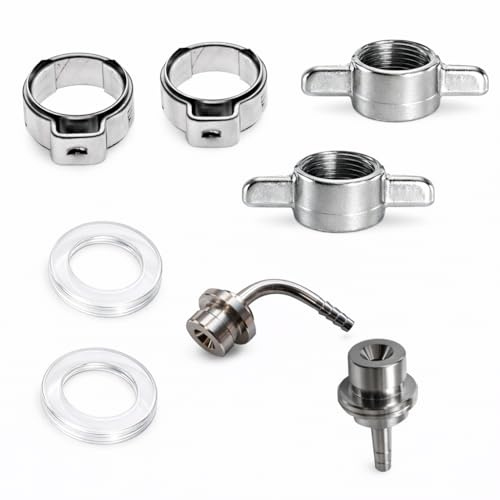 Gastrobedarf Westerbarkey Co² / Kohlensäure Tüllenset 4mm 8 Teilig mit Überwurf 3/4