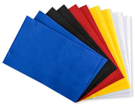 Vaessen Creative Filzplatten 1 mm stark, Set 6 mit 10 Platten, 20 x 30 cm, Bastelfilz in verschiedenen Farbmixen, 5 Farben pro Set zum DIY Basteln, Gestalten und Verzieren